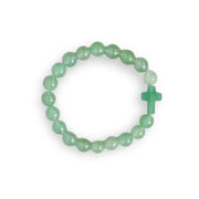 December's Green Aventurine Cross Bracelet