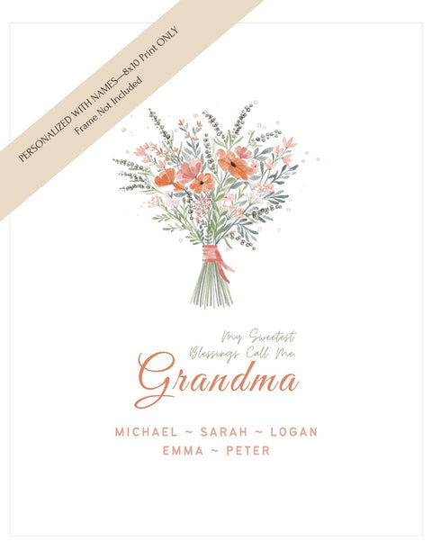 My Sweetest Blessings Art Print—Grandma
