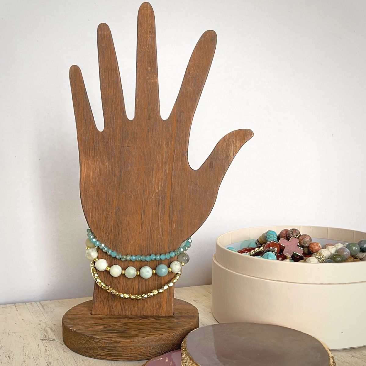 Wooden Hand Jewelry Display