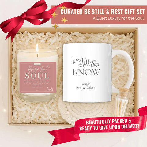 Be Still & Rest Gift Set | Candle + Mug | A Quiet Luxury for the Soul