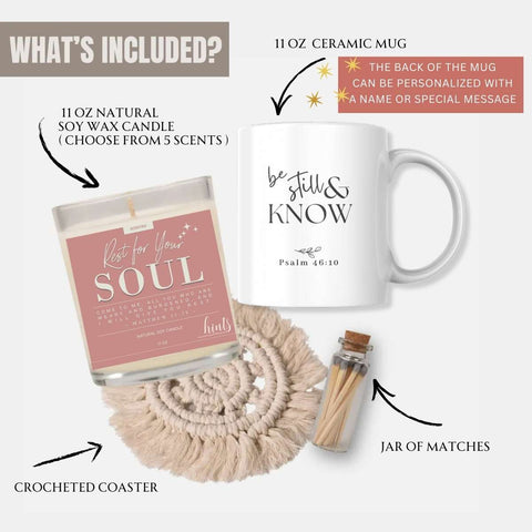 Be Still & Rest Gift Set | Candle + Mug | A Quiet Luxury for the Soul