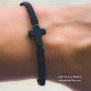 ' Can Do All Things ' Adjustable Slip Knot Bracelet