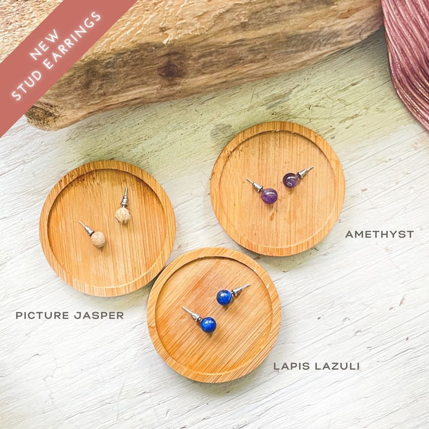 Blessings—Picture Jasper Stud Earrings