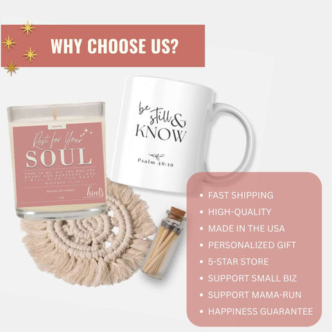 Be Still & Rest Gift Set | Candle + Mug | A Quiet Luxury for the Soul
