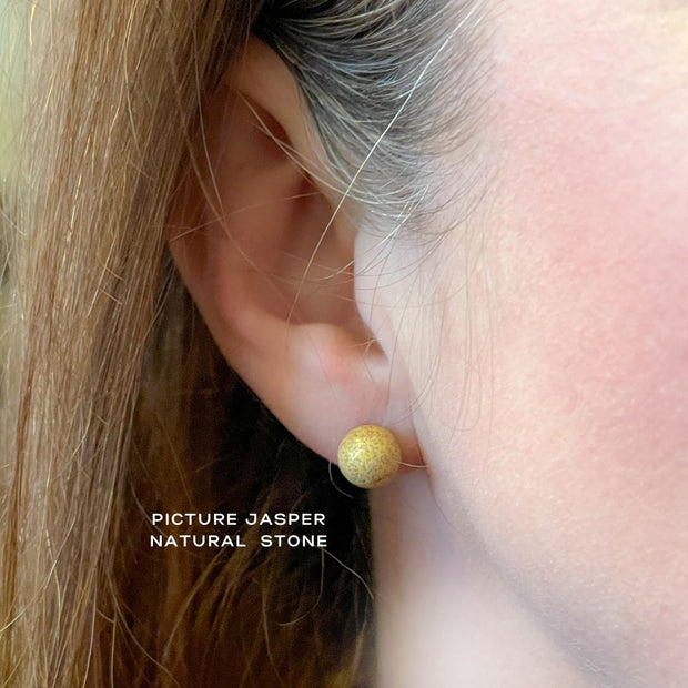 Blessings—Picture Jasper Stud Earrings