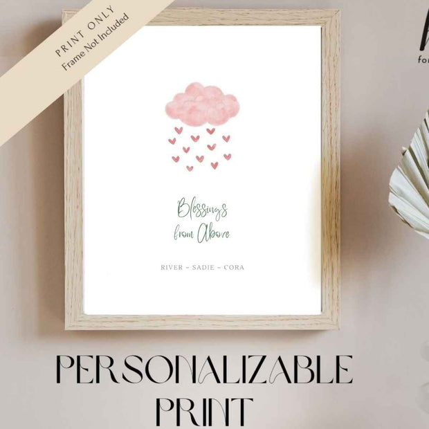 Blessings from Above Art Print—Personalized Option