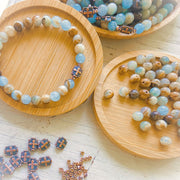 From Dawn to Dusk Bracelet —Natural Lemurian Aquatine Calcite