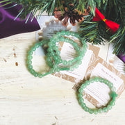 December's Green Aventurine Cross Bracelet