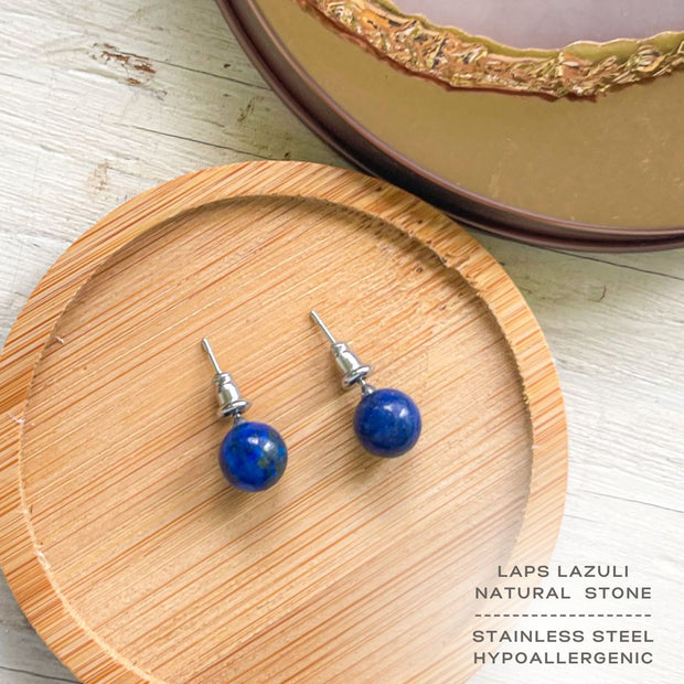 Blessings—Lapis Lazuli Stud Earrings