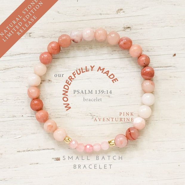 Wonderfully Made Adult Bracelet—Pink Aventurine