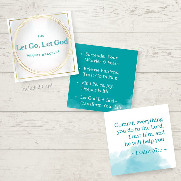 Let Go Let God Prayer Bracelet—Aquamarine