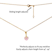 'You are Precious' Necklace & Card All-in-One Easy Gift—Pink Quartz