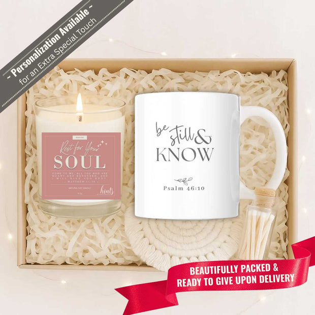 Be Still & Rest Gift Set | Candle + Mug | A Quiet Luxury for the Soul