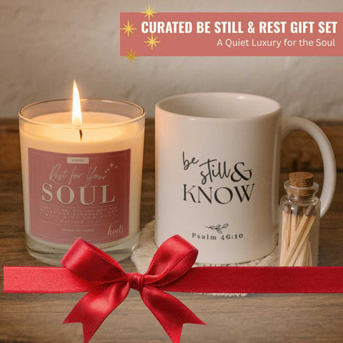 Be Still & Rest Gift Set | Candle + Mug | A Quiet Luxury for the Soul