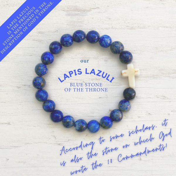 Blue Stone Bracelet With Bee - Saint By Sarah Jane Jewelry