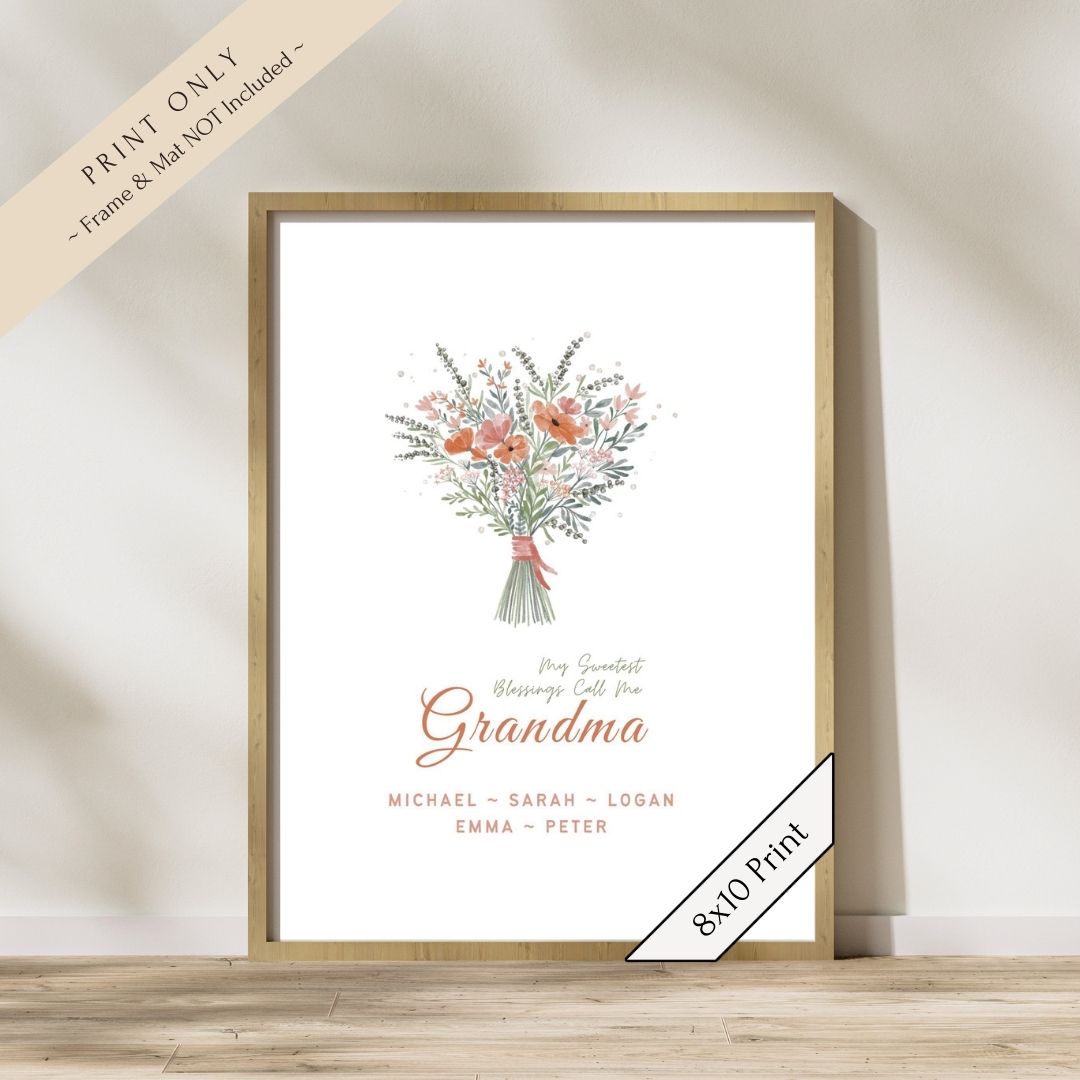 My Sweetest Blessings Art Print—Grandma – hints for prayerful pause