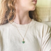 'You are Precious' Necklace & Card All-in-One Easy Gift—Green Aventurine