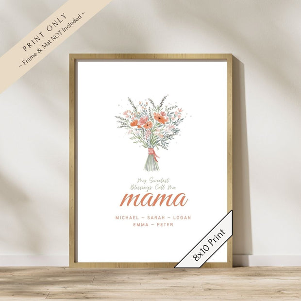 My Sweetest Blessings Art Print—Mama