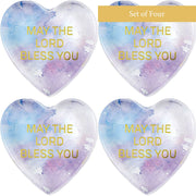 May The Lord Bless You' Glass 4x4 Tabletop Decor