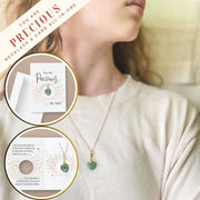 'You are Precious' Necklace & Card All-in-One Easy Gift—Green Aventurine