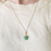 'You are Precious' Necklace & Card All-in-One Easy Gift—Green Aventurine