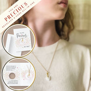 'You are Precious' Necklace & Card All-in-One Easy Gift—Natural Quartz