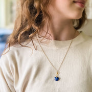 'You are Precious' Necklace & Card All-in-One Easy Gift—Lapis Lazuli