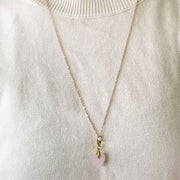 'You are Precious' Necklace & Card All-in-One Easy Gift—Pink Quartz