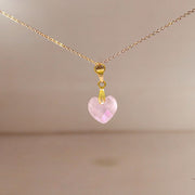 'You are Precious' Necklace & Card All-in-One Easy Gift—Pink Quartz