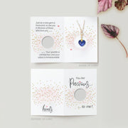 'You are Precious' Necklace & Card All-in-One Easy Gift—Lapis Lazuli