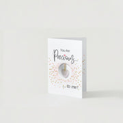 'You are Precious' Necklace & Card All-in-One Easy Gift—Natural Quartz