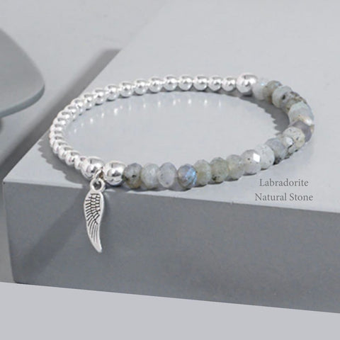 "Under His Feathered Wing" Bracelet —Labradorite