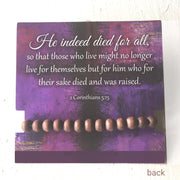'This do... In Remembrance of me' Lenten Cross Bracelets (Set of 2)