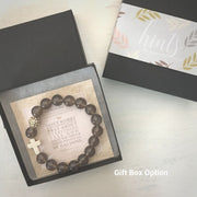 image of ‘Thou Art With Me’ Gray Agate Bracelet in gift box