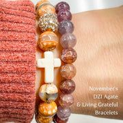 November's Limited Edition Bracelet—' Thou Art with Me ' - DZI Agate