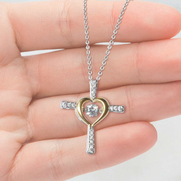 Woman of God Cross Necklace —2 Cor 5:7