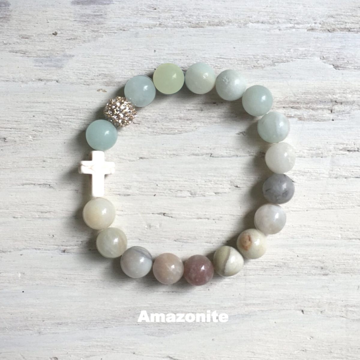 Thou Art With Me-Bracelet in Amazonite Christian Jewelry – hints