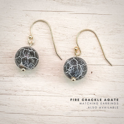 Blessings—Fire Crackle Agate Earrings