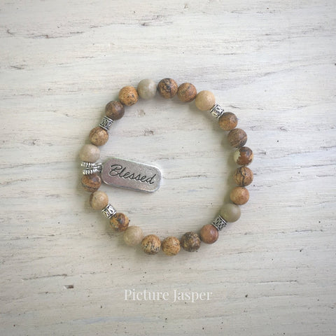 product top-view of Blessed Picture Jasper Bracelet variant