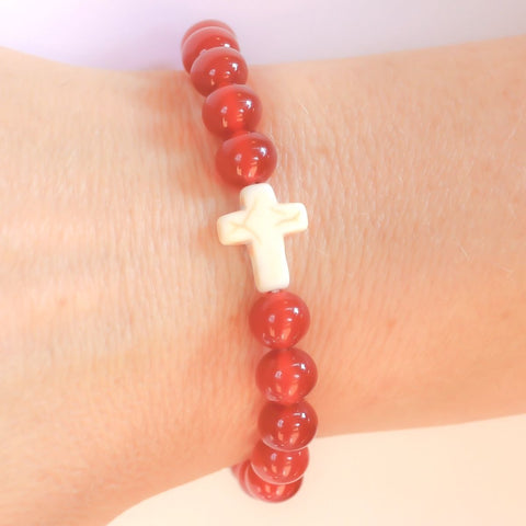 Thou Art With Me Bracelet— Red Agate