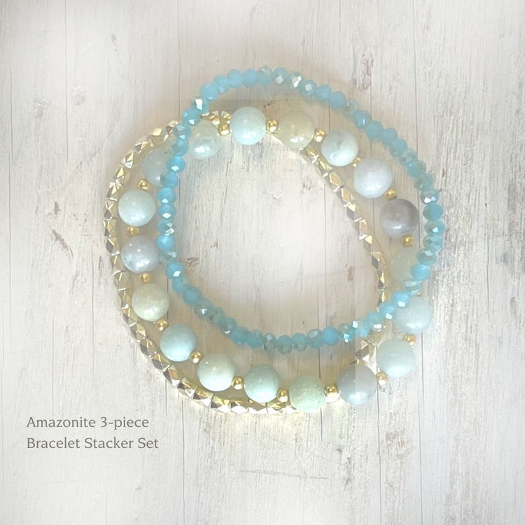 Amazonite Stacker Set – hints for prayerful pause