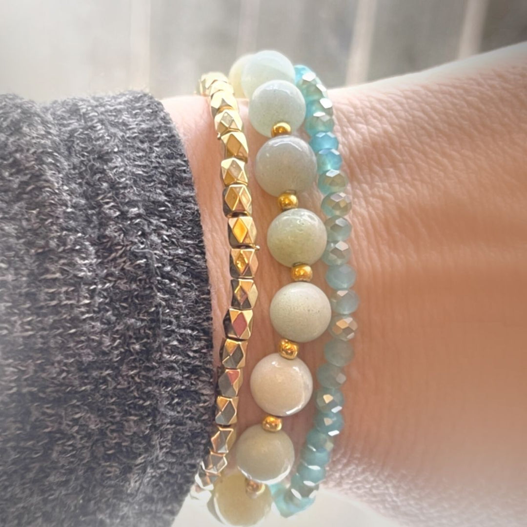 Amazonite Stacker Set – hints for prayerful pause