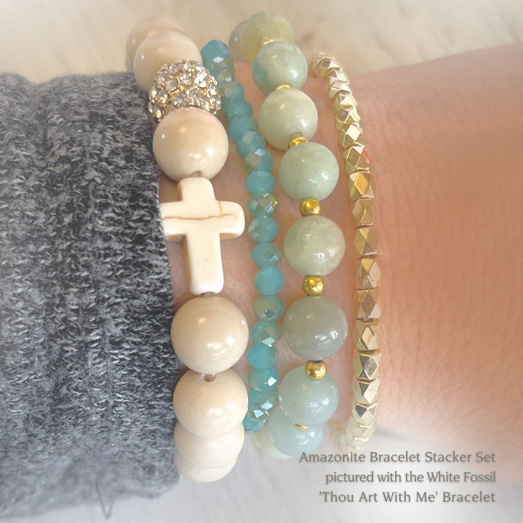 Amazonite Stacker Set – hints for prayerful pause